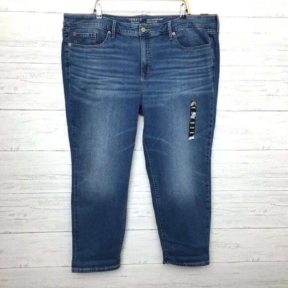 NEW Torrid Women's Jeans Perfect Boyfriend Ankle Stretch size 24 length 28" - Picture 9 of 9